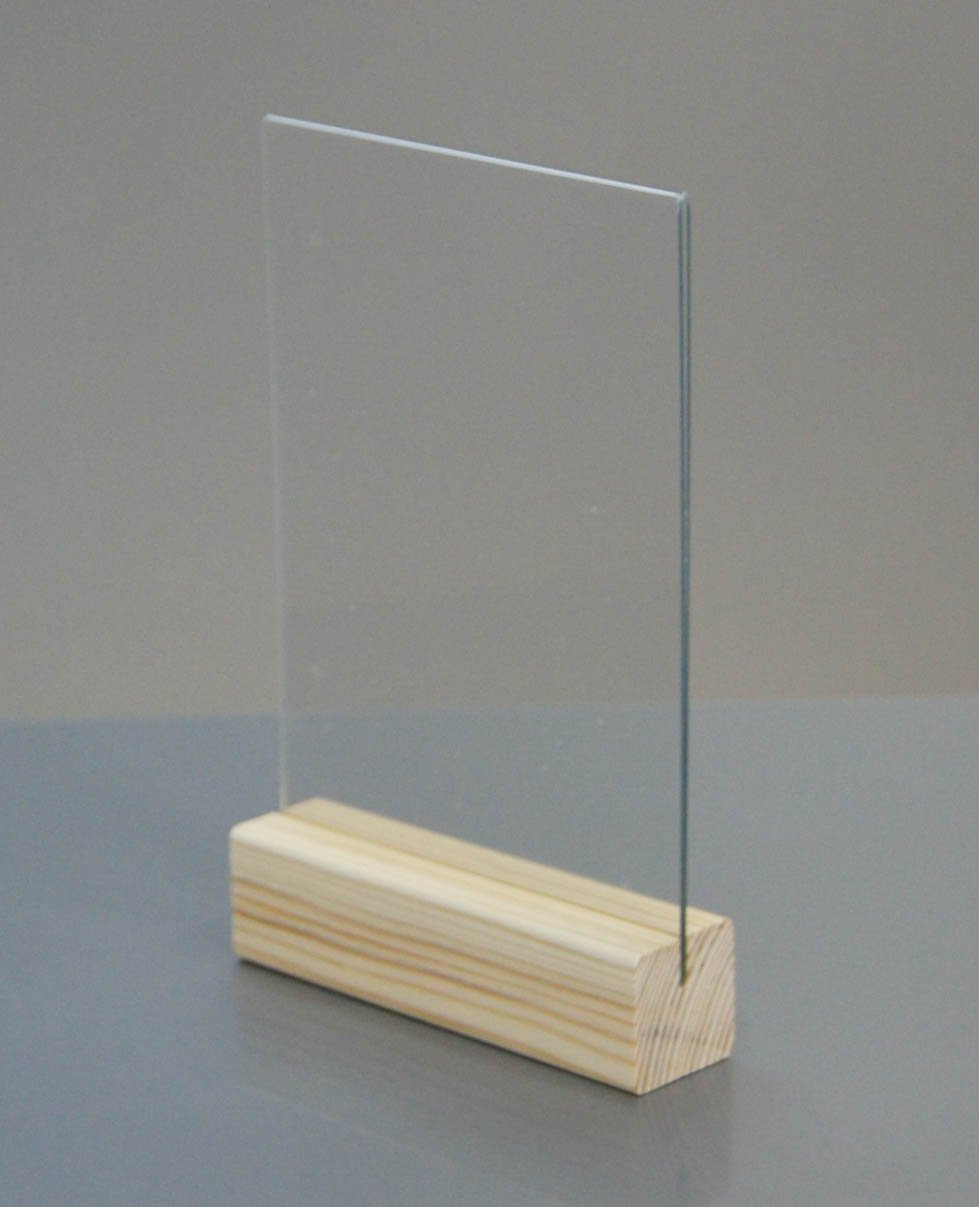 Фото товара: Двусторонний тейбл тент с деревянным основанием А5, арт. 141353